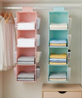 Upgrade Closet Game With This Heavy Duty Double Sided Hanging Wardrobe Organizer Packing Deep Side Pockets For Shoes And Gear To Instantly Boost Vertical Storage Capacity While Keeping Bedrooms Clean And Stress Free All Year.