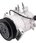 Premium Ac Compressor With Integrated Clutch For Jeep Compass Caliber Patriot 2009 To 2017 shows a silver compressor with black pulley.