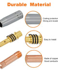 Mig Welding Gun Accessory Replacement Kit With 10 Tips 0.030 Inch, Copper and Brass Components