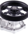 41159 Premium Engine Water Pump Direct Fit Replacement Heavy Duty Cooling System Upgrade with black plastic pulley and cast iron housing.