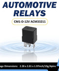 Drop In Nissan Compatible 12V DC Power Relay, 4 Pin, Beefy 35A Automotive Relay For General Purpose Switching, Replaces ACM33211