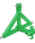 Heavy Duty Trailer Hitch Ball Mount With 10,000 Lbs Load Capacity And Locking Pins, Spray Coated Carbon Steel, Triple Hitch Balls For Trucks Trailers Farm And Utility Use, Green