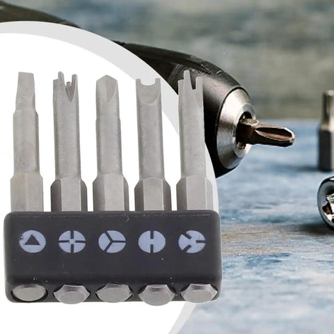 Special Shaped Screwdriver Bit Set With Chrome Vanadium Steel For Repairing Electronics Game Consoles And Toys Includes 50mm Triangle U Y Security Bits Driver Tools Kit Perfect For Tough Jobs, five 50mm steel bits