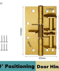 Heavy Duty Automatic Door Closer Self-Closing Invisible Door Spring Hinges 90-Degree Positioning Stopper Bronze Finish