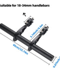 40 cm Aluminum Alloy Bike Handlebar Extender Mount For On The Go Riders, Multifunction Double Bar Bracket, Fits 18-34 mm Handlebars