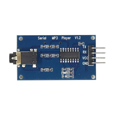 Drop In Ready Uart Control Mp3 Audio Module Delivering Straight Up Crystal Clear Sound For Vehicle Navigation Automation And Industrial Voice Prompts With Hella Reliable Playback For Tinkerers, YX5300 module front view.