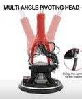 Heavy Duty 810W Drywall Sander With Vacuum Attachment And LED Light Variable Speed 900 To 1800 RPM, pivoting head detail.