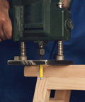 Heavy Duty Flush Trim Router Bit Featuring Dual Precision Bearings 1/2 Inch Shank 2-1/2 Inch C3 Carbide Blade For Slick Woodworking Trimming And Zero Hassle Cnc Routing Performance Daily in use on wood.