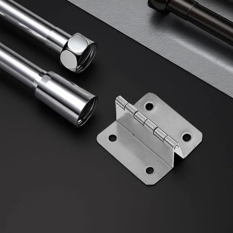 Sturdy Stainless Steel Right Angle Cabinet Door Hinges Set Of 8 Four Hole Four Fold Folding Butt Hinges With Smooth Rotation