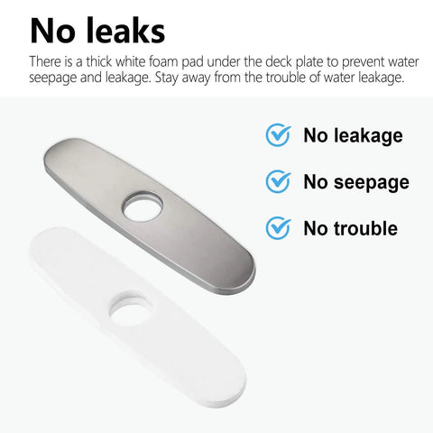 Solid Stainless Steel Sink Escutcheon Plate With Slick Brushed Nickel Finish Fits Any One Or Three Hole Kitchen Bathroom Faucet Deck Cover For A Sweet Upgrade