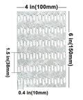 Product dimensions for Ten Pack Truss Plates 4x6 Inch Pronged Mending Plates With Nail Teeth, shown in steel with HDG finish.