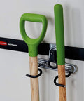 FastTrack Wall Double S Hook 2 Handle Garage Tool Organizer Rack For Hand Tools 4 Pack holding garden tools