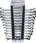 Metric Ratchet Wrench Set, 12-Piece, Combination Wrenches For Auto And Home, Built Tough Chrome Finish in storage holder