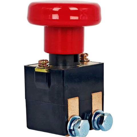 XYZIL Electric Pallet Jack Emergency Stop Switch 1115-510008-00 with red push button and heavy-duty black base, ideal for EP Big Joe models.