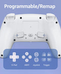 Back view of RGB Wireless PS5 Controller For PC With Hall Effect Joysticks And Triggers Programmable Remap And Turbo 3.5mm Audio Jack