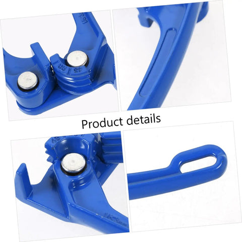 Heavy Duty Carbon Steel Conduit Bender Tool For 1/8 3/16 And 1/4 Inch Manual Hand Tube Bending showing precise angle markings and handle details.