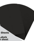 No Fuss Peel And Stick Shipping Address Labels In Sharp Black Large 3.3 By 4 Inches Top Grade Paper 120 Count Pack showing 20 sheets with 6 labels each.