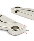 Sturdy Zinc Alloy Cabinet Hinges Table Connector for Furniture No Fuss Install with Screws, close-up of 8mm thickness