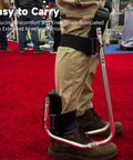 Gardening Knee Seat Strap On Kneeling Stool For Yard Work And Farm Tasks, Ergonomic design shown in use, side view