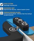 Pro Grade Edge Banding Trimmer with Dual Eccentric Bearing System for clean tear-free edges on PVC melamine laminates and vinyl panels