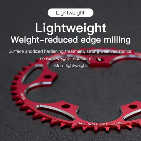 130BCD Chainring CNC Machined 7075 T6 Aluminum Narrow Wide Chainring For Road Bikes 38T To 60T Options 8 To 12 Speed