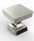 10 Pack One And A Quarter Inch Brushed Satin Nickel Cabinet Knobs For Kitchen Cabinets, Dressers And Drawers, Zinc Knobs, square design