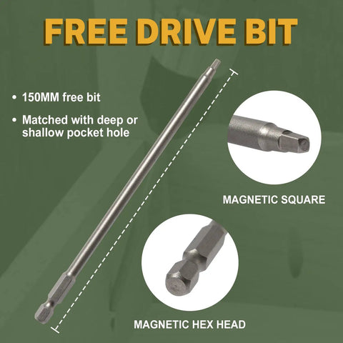 150mm drive bit for 2 Inch Pocket Hole Wood Screws 300 Pack Pro Grade With Coarse Thread And Washer Head Square Drive