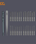 Snap To Go 30 Piece Precision Screwdriver Set With Magnetic Tweezers And Bits For Electronics PC Laptop Tablet Repair DIY Kit
