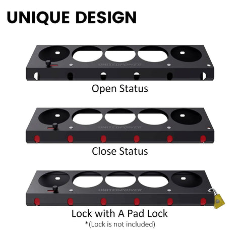 Multipurpose Wall Mounted Spray Can And Air Tool Organizer Rack With Five Can Slots And Six Tool Holders for garage
