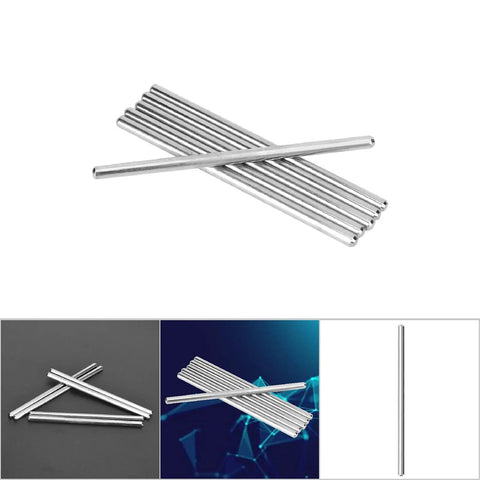 6 Pieces 100mm Stainless Steel D Hole Shaft Axles For Wheels Gears And Drive Systems DIY Robot Parts