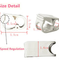 Detailed view of 24 Pack Adjustable Plastic Tubing Clamps For Quarter To Half Inch Tubing with size measurements.