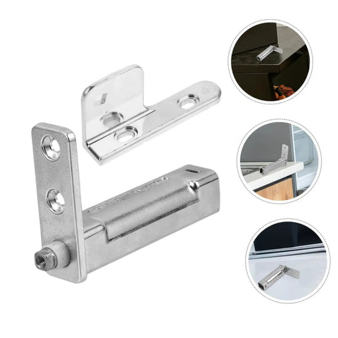 Refrigerator Door Hinge Replacement With Adjustable Freezer Pivot Hinge For Stable And Smooth No Fuss Commercial Freezer Door Operation 4.44 By 2.83 By 0.98 Inch Heavy Duty Metal Build displayed with installation examples.