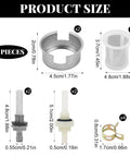 Product size details of the Gas Fuel Tank Joint Outlet Filter And Fuel Line Screen Kit For Predator 212 Small Engine And GX160 GX390 Clones Coleman Baja CT200U BT200X Go Kart Mini Bike, showing 12 pieces and dimensions.