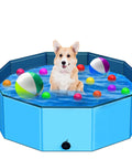 Foldable Dog Pool 39 Inch Collapsible Backyard Bath Tub For Dogs And Kids Portable Hard Plastic Base Easy To Fold And Carry