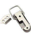 2 Pack Spring Loaded Latch Catch Toggle Stainless Steel Hasp 74mm For Cabinets, Boxes, Suitcases, Tool Boxes, Aviation Cases, Chest Security, Rust Proof With Brushed Finish