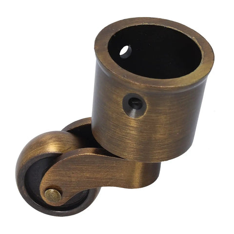 Rcniso Precise Round Cup Caster, Silent Heavy Duty Caster, Diameter Swivel for Furniture, Zinc Alloy Material in bronze finish.
