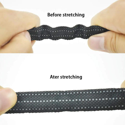 Tool Lanyard 10 Pack Safety Tool Leash showing stretchability before and after, nylon material for secure tool attachment.