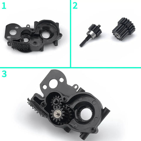 Steel Transmission Idler Gear Upgrade for Losi Micro B 1/24 2WD and Micro T 1/28 RC Buggy components and assembly view