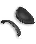 Matte Black Cabinet Cup Pulls Two And A Half Inch Center To Center Pack Of 10 shown in modern frosted finish, sturdy stainless steel.