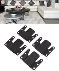 Iron Sectional Sofa Bracket Set Interlocking Couch Connectors With 24 Screws Four Pack includes four black iron brackets