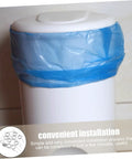 Upgrade Your Trash Can With This 20 Pc Spring Kit, Silent Iron Nickel Torsion Springs For Easy Lid Replacement, Durable Home And Classroom Use, Perfect Fix For Broken Garbage Bin Lids And Smooth Everyday Operation. Trash can lid wrapped with blue liner, installation example.