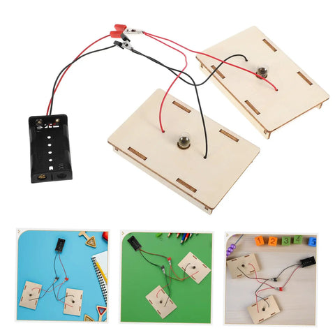All-In-One Electrical Circuit Kit For Kids, Kid-Friendly Hands-On STEM Science Exploration, components on colorful backgrounds