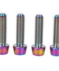 Titanium Alloy M5 x 18mm Bike Bolts, High Strength Anti Corrosion Hex Screws, 4 Pack color variant