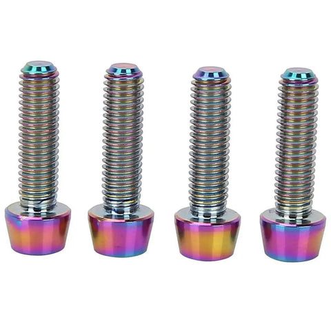 Titanium Alloy M5 x 18mm Bike Bolts, High Strength Anti Corrosion Hex Screws, 4 Pack color variant