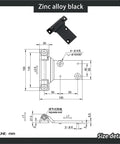 Premium Badass Heavy Duty Zinc Alloy Cabinet And Gate Hinge Thick Mechanical Switchgear Door Pivot dimensions and design details