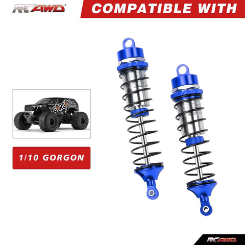 Gorgon Big Bore Shocks Set For ARRMA 1 To 10 Scale RC Cars Upgrade Front And Rear Aluminum Oil Filled Absorbers Deep Blue