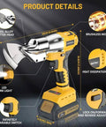 Cordless Metal Shears With 360 Degree Pivoting Head 20V Max Compatibility 221 Ft Lbs Torque Brushless Cutters detailed view