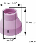 Champagne Ceramic Cup Alumina Nozzle H Type 53NAHCN Five Eighths Inch And 16mm for SR WP Series TIG Welding Torches