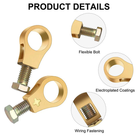4 Piece Pure Copper Battery Terminal Clips For Top Post Batteries Positive And Negative Cable Connectors heavy duty clamps