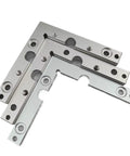 Heavy Duty CNC Machined L Bracket 5 10 15mm Thickness For Stable Rugged Mounting On CNC Machines And 3D Printers M6 Hole 15mm Durable Metal Hardware Part Built To Last A Long Time Compatible With Carvera And Carvera Air, silver CNC-machined metal bracket set